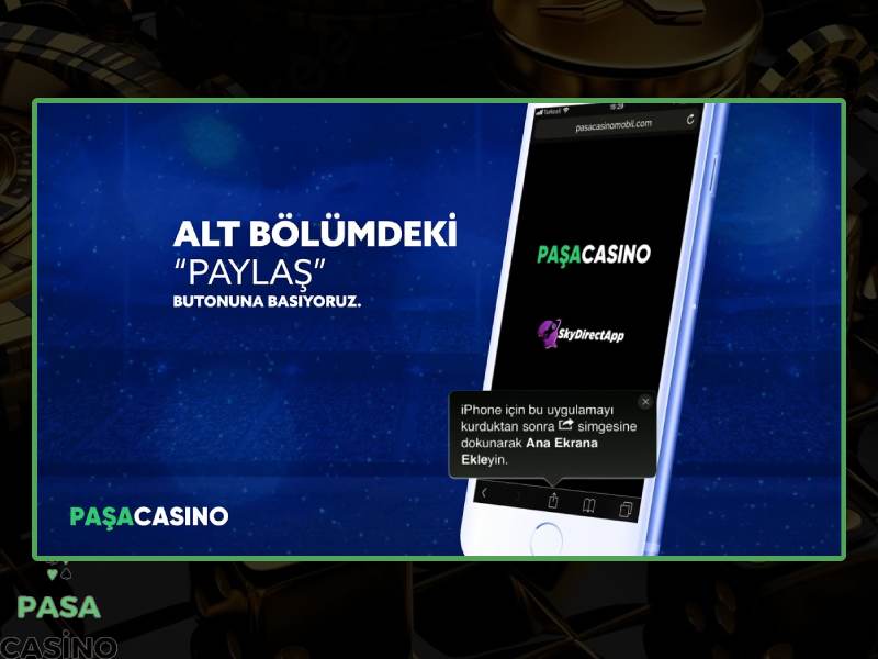 Paşa Casino mobil uygulaması ekran görüntüsü - Android ve iOS için kumar oyunları