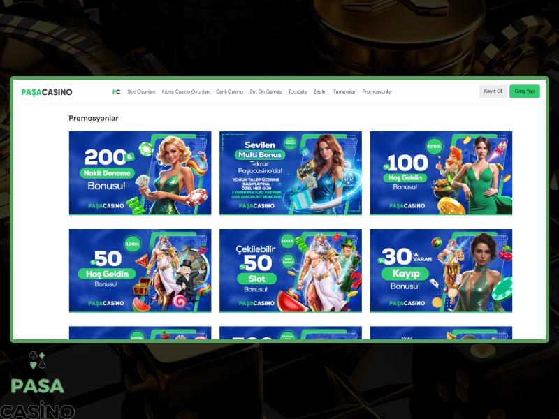 Paşa Casino'nun bonusları ve promosyonları